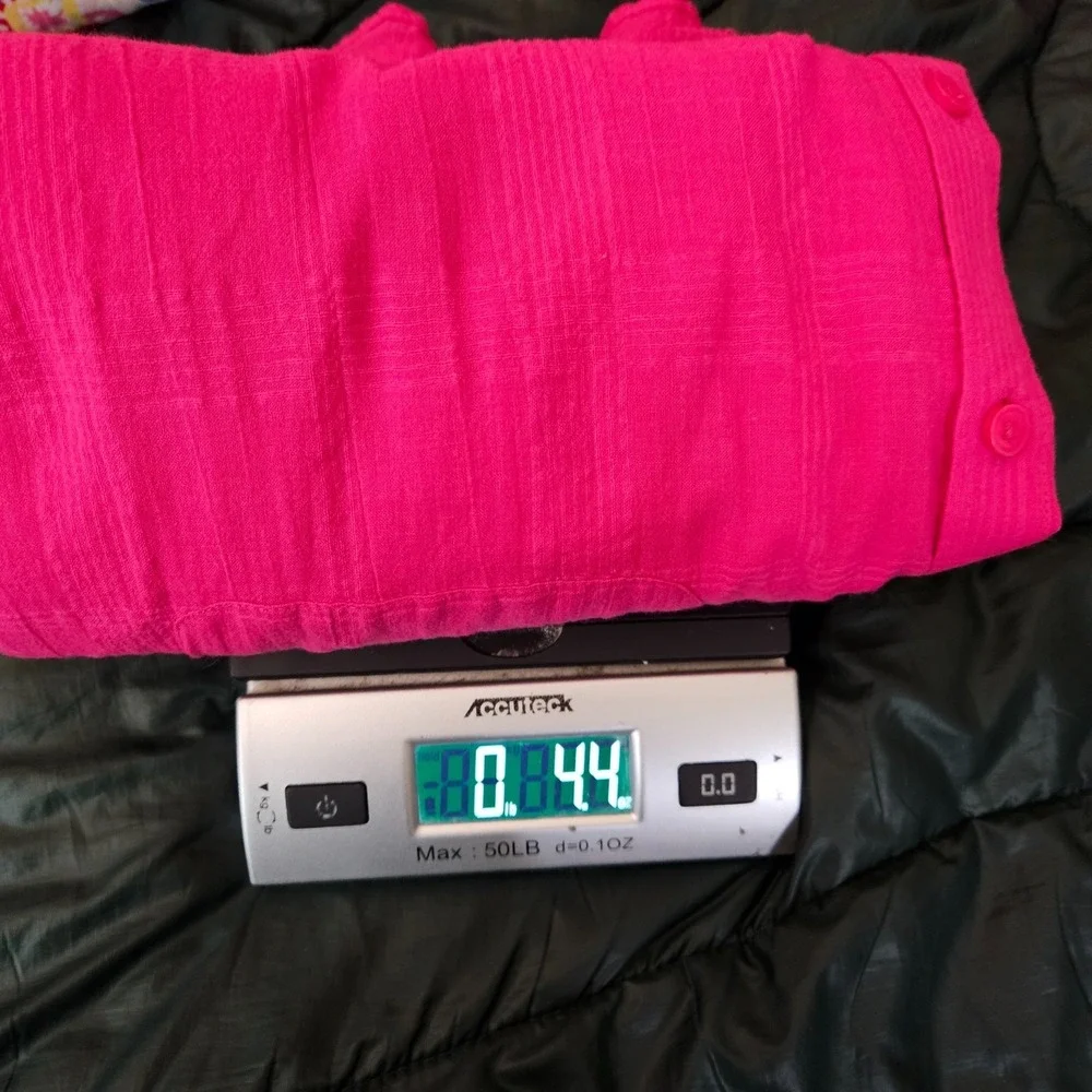 Talbots Plus Petite Women's 2XP Hot Pink Button Front Shirt Long Sleeve